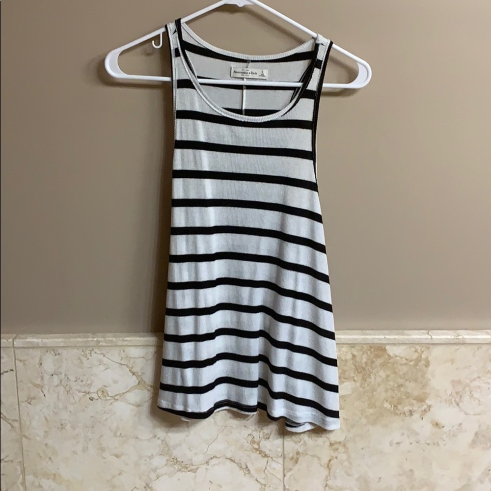 Black and white striped, Abercrombie & Fitch tank